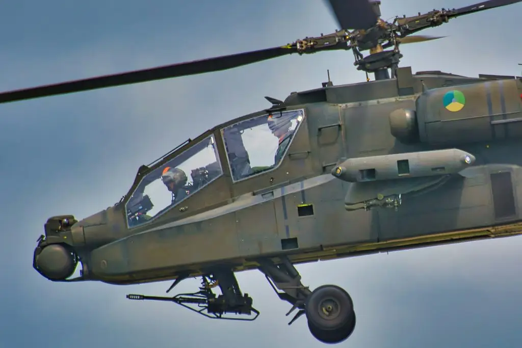Helicopter flying in the sky